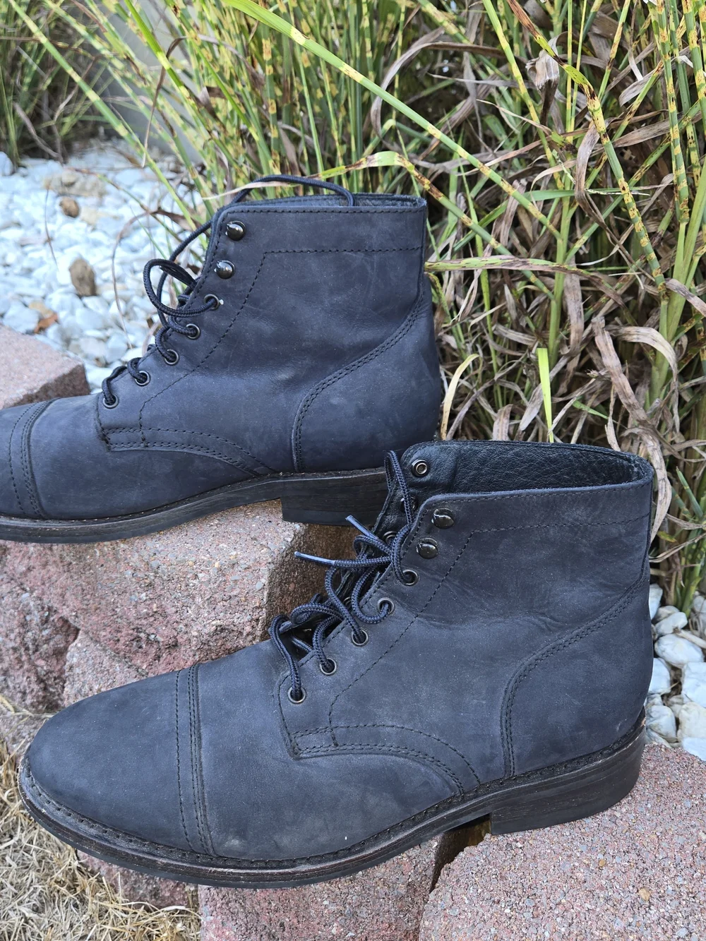 Thursday Boot Co Captain Marino Matte Leather Cap Toe Lace Up Boots Mens 11.5